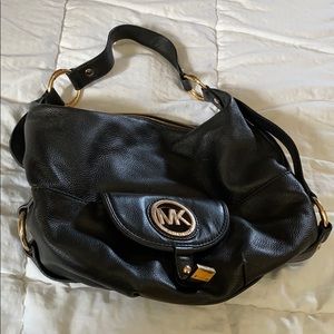 Michael Kors black leather hobo
